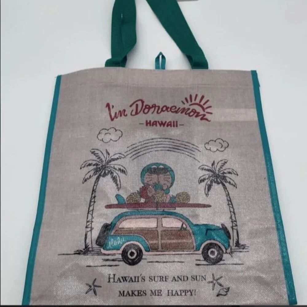 Doraemon Hawaii Exclusive Reuseable Shopping Bag: Gray Woody